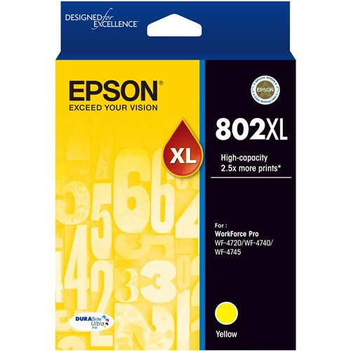 Epson 802XL DURABrite Ultra Ink Cartridge High Yield Yellow | Better Office