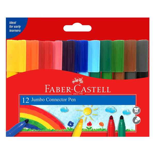 MARKER FABER-CASTELL JUMBO CONNECTOR PENS WLT12
