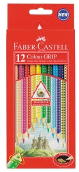 PENCIL COLOURED FABER DOT GRIP TRIANG PK12