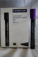 Sp- Marker Staedtler 350 Permanent Chisel Violet (BX10)