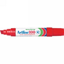 MARKER ARTLINE 100 XBROAD 12MM RED BX6