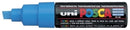 MARKER UNI POSCA PC8K CHISEL TIP BLUE