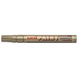 MARKER PAINT UNI PX20 2.8MM MEDIUM BULLET TIP GOLD BX12