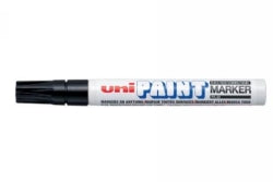 MARKER PAINT UNI PX20 2.8MM MEDIUM BULLET TIP BLACK BX12