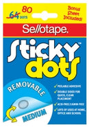 STICKY DOTS SELLO REMOVABLE 64 DOTS 4SHT