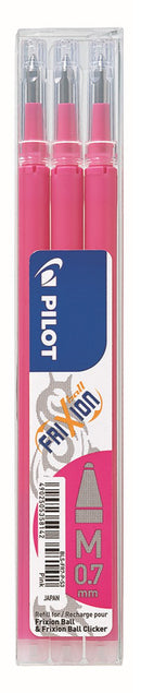 Sp- Pen Refill Pilot Frixion Ball 0.7mm Pink Pk3