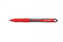 Pen Uni Laknock Sn100 Bp Retract Medium 1.0mm Red (BX12)