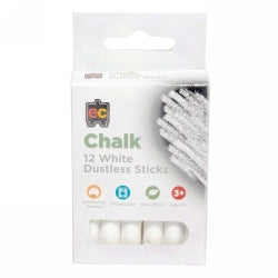 CHALK EC DUSTLESS WHITE BX12