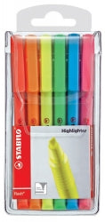Sp- Highlighter Stabilo Flash 555/6 Asst Wlt6