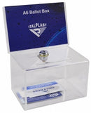 Sp-Ballot Box Italplast A6 Clear Lockable