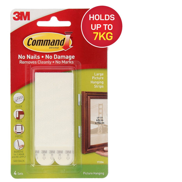 PICTURE HANGING STRIP COMMAND LARGE 17206 PK4