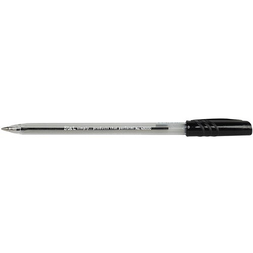 Stat Ballpoint Pen Medium 1mm Black BOX12