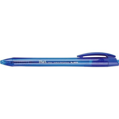 Stat Retractable Ballpoint Pen Medium 1mm Blue BOX12