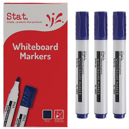 Stat Whiteboard Marker Bullet 2.0mm Blue BOX12