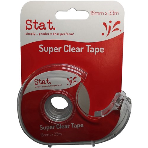 Stat Office Tape Super Clear 18mmx33m In Dispenser