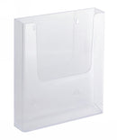 BROCHURE HOLDER A4 SINGLE WALL MOUNT CLEAR