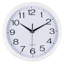 CLOCK ITALPLAST 30CM ROUND WHITE FRAME/WHITE FACE