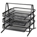 Document Tray Italplast 3tier Black Mesh