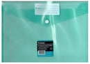 DOCUMENT WALLET PROTEXT A4 PP BUTTON CLOSURE GREEN
