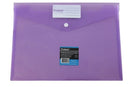 DOCUMENT WALLET PROTEXT A4 PP BUTTON CLOSURE PURPLE