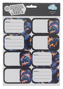 Labels Name Spencil 165x230mm Pk6 Monster Blaze