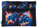 Pencil Case Spencil A4 340x250x10mm Twin Zip Monster Blaze