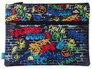 Pencil Case Spencil A4 340x250x10mm Twin Zip Tag Street
