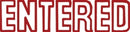 Shiny Pre-Inked Stamp En017 Entered Red