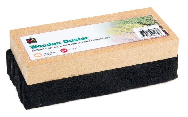 ERASER CHALK WOODED BLACKBOARD DUSTER 110 X 50mm EDVANTAGE