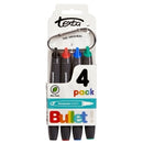 Sp- Marker Texta Permanent Bullet W/ Carabiner Asst Colours Pk4