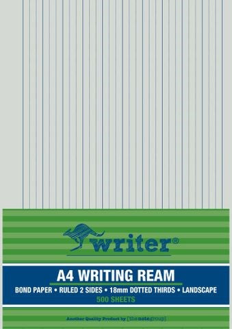 EXAM PAPER WRITER A4 18MM DOTTED THIRDS LANDSCAPE REAM 500