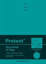 EXERCISE BOOK PROTEXT STORY QLD RULED YR2 + MARGIN 64PG