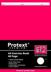 EXERCISE BOOK PROTEXT A4 PP 48PG 12MM RULED E12