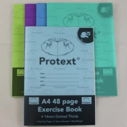 EXERCISE BOOK PROTEXT A4 PP 48PG 14MM DOTTED THIRDS + MARGIN CAT