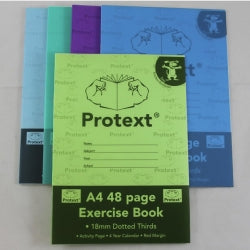 EXERCISE BOOK PROTEXT A4 PP 48PG 18MM DOTTED THIRDS + MARGIN DOG