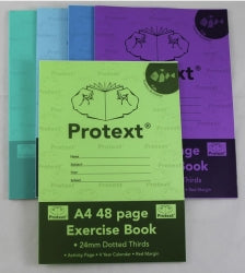 EXERCISE BOOK PROTEXT A4 PP 48PG 24MM DOTTED THIRDS + MARGIN FISH