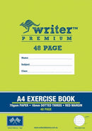 EXERCISE BOOK WRITER PREMIUM A4 48PG 18MM DOTTED THIRDS + MARGIN FLAGS