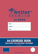 EXERCISE BOOK WRITER PREMIUM A4 8MM RULED + MARGIN TRIANGLE 64PG