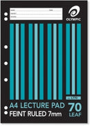 LECTURE PAD OLYMPIC A4 7MM RULED 7 HOLE 70LF