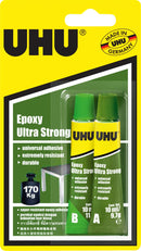 Glue Uhu Epoxy Ultra Strong 2 X 10ml Tubes