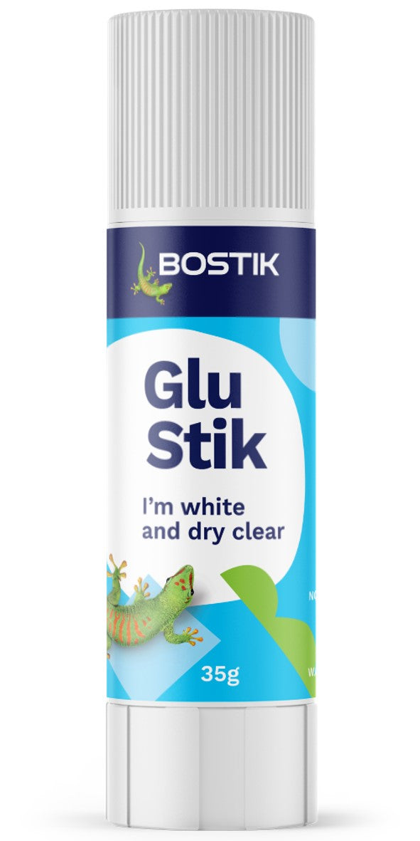 GLUE BOSTIK 35GM GLU STIK CLEAR PK10