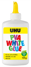 GLUE UHU PVA WHITE 125ML EACH