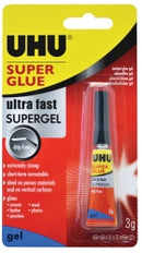 Glue Uhu Super Glue Ultra Fast Gel 3gm (BX12)