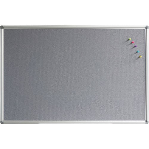 Rapidline Pinboard 1200W x 15D x 1200mmH Grey Felt Aluminium Frame