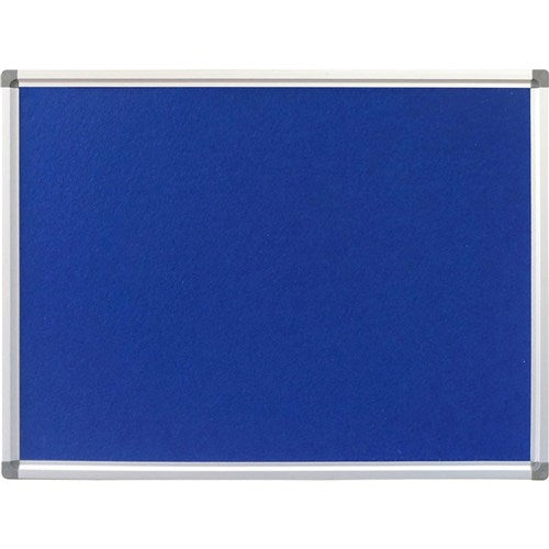 Rapidline Pinboard 2400W x 15D x 1200mmH Blue Felt Aluminium Frame