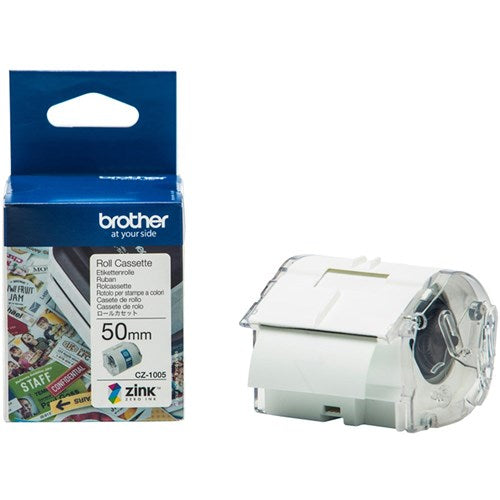 Brother CZ-1005 Cassette Roll 50mm x 5m White