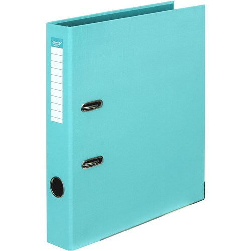 ColourHide Half Lever Arch Binder A4 50mm PE Aqua