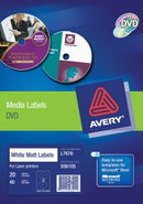 Sp-Label Avery Laser Dvd L7676 Matt White 20 Sheets - 40 Labels