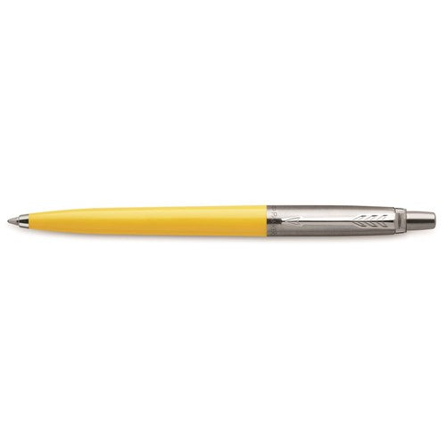 Parker Jotter Originals Ballpoint Pen Yellow Barrel Stainless Clip Refill Blue