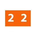 LABELS COLOUR CODING AVERY 25X38MM 2 SIDE TAB ORANGE PK180